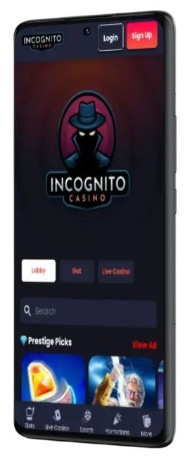 Incognito Casino op Mobiel